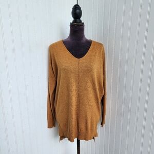 Alexander + David relaxed Brown long sleeve Hi-Low Soft Stretchy Sweater M/L